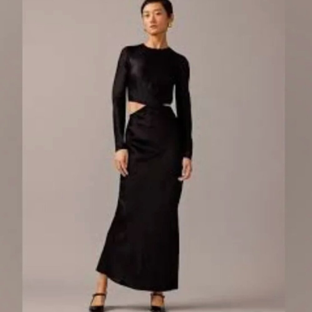 J. Crew X Anna October Cut Out Slip  maxi Dress 10